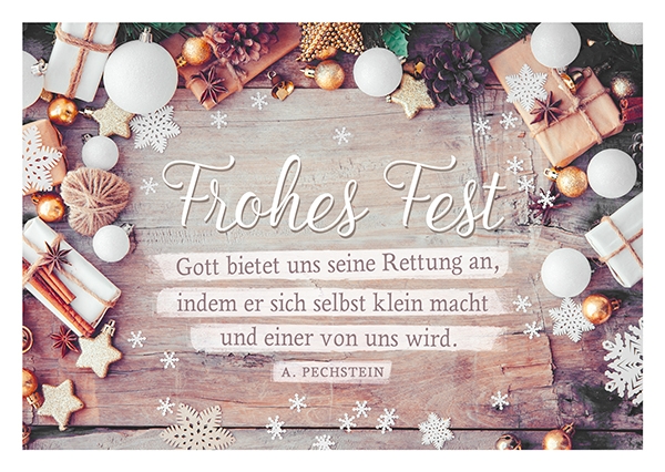 Postkarte - Frohes Fest – Seine Rettung