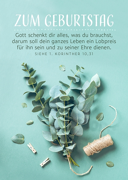 Postkarte - Zum Geburtstag – Gott schenkt dir