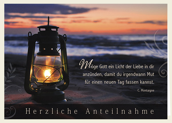 Faltkarte - Herzl. Anteilnahme – Licht der Liebe