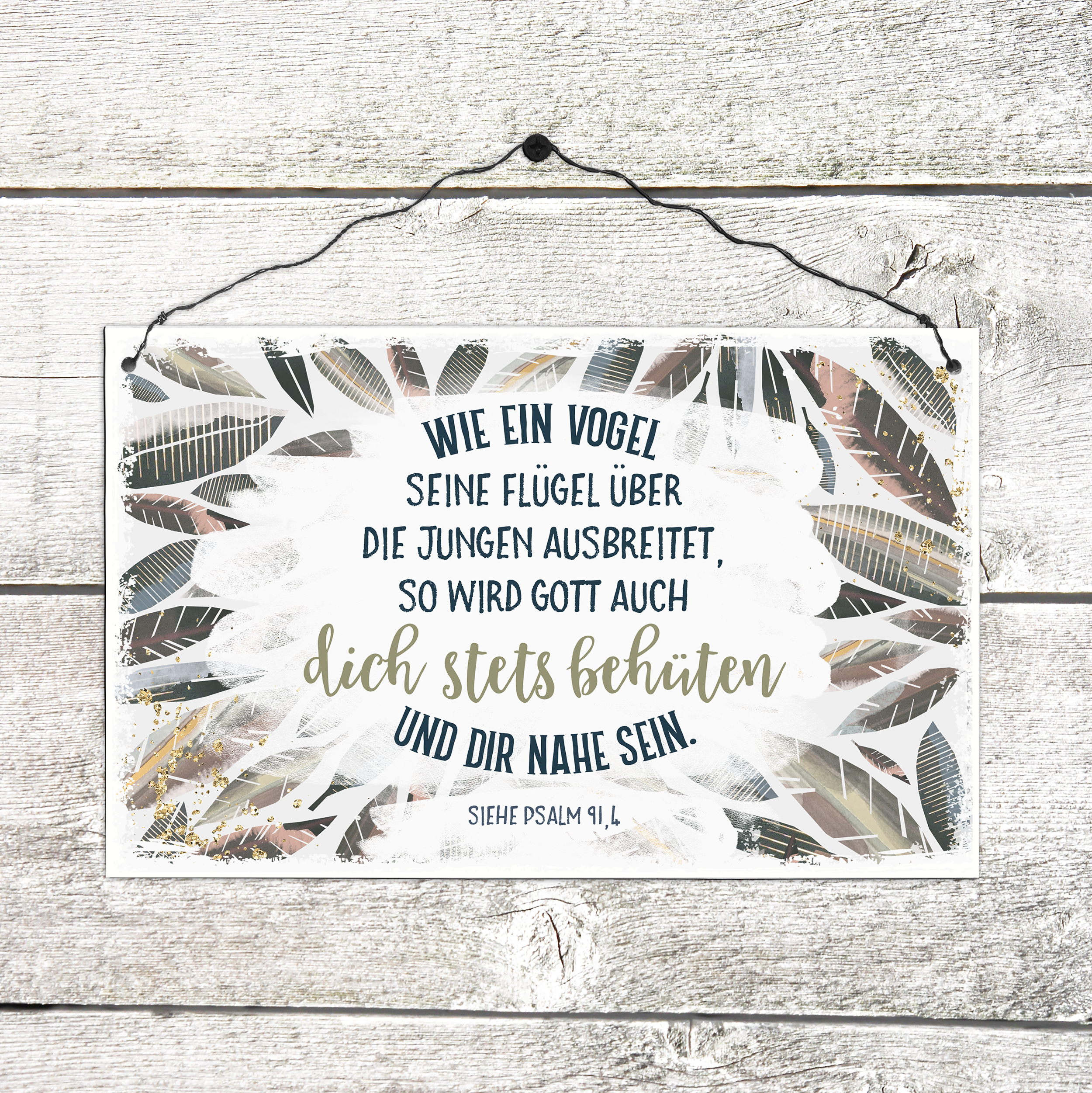 Holzschild groß - Flügel