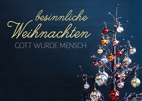 Postkarte - Besinnliche Weihnachten (Baum)