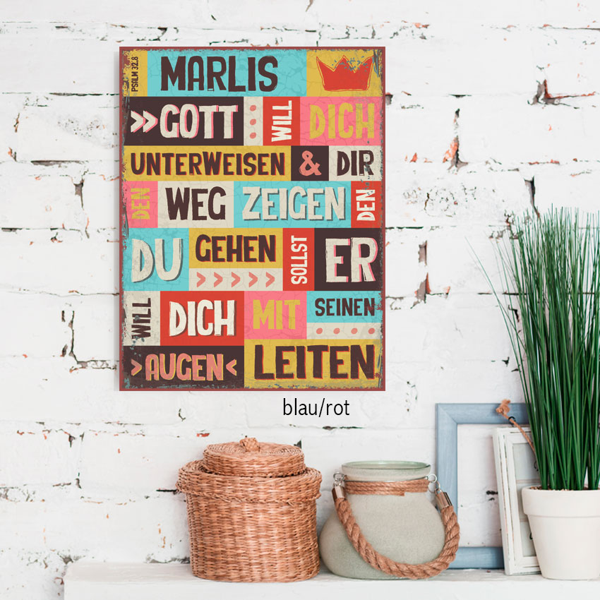 Persönliches Metallschild groß - Gott will