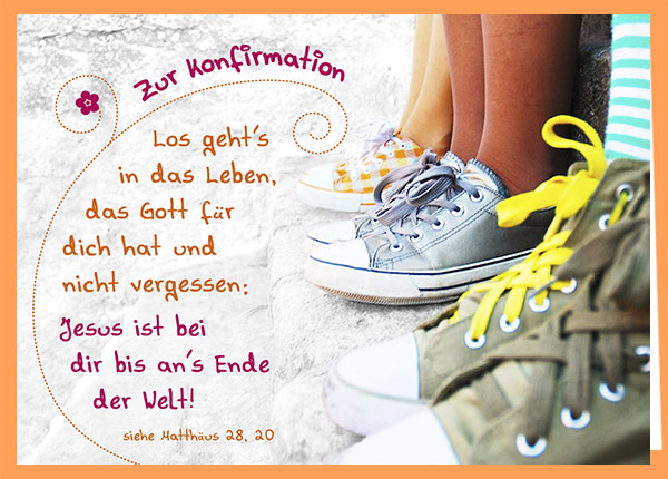 Faltkarte - Zur Konfirmation - los geht's