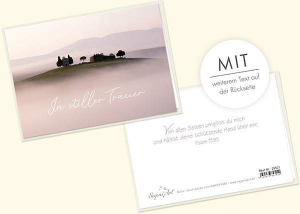 Faltkarte - In stiller Trauer - Du umgibst mich
