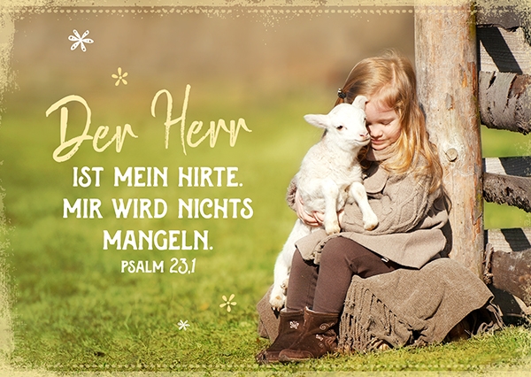 Postkarte - Mein Hirte (Lamm)