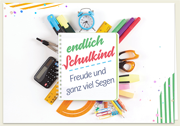 Faltkarte - Schulkind