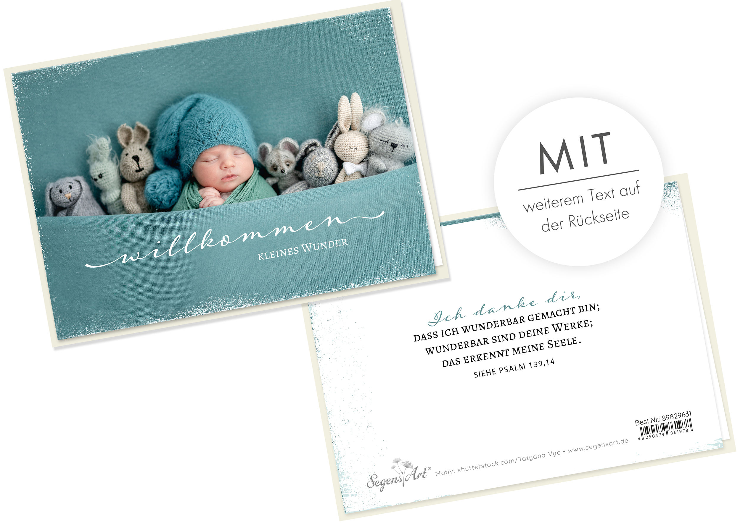 Faltkarte - Willkommen