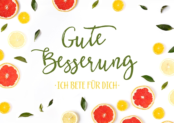 Postkarte - Gute Besserung – Ich bete für dich