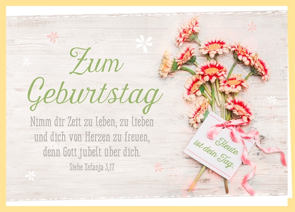 Faltkarte - Zum Geburtstag - Gott jubelt
