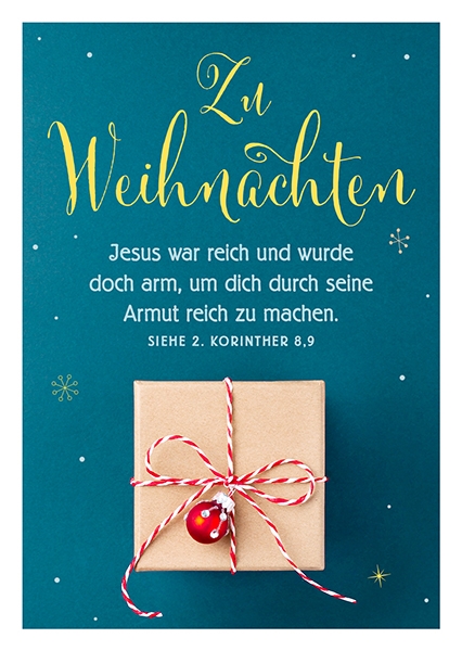 Postkarte - Zu Weihnachten – Jesus war reich