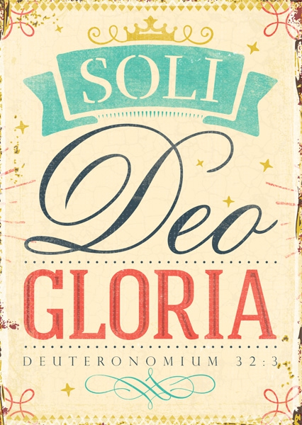 Postkarte - Soli Deo