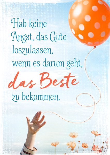 Postkarte - Das Beste bekommen
