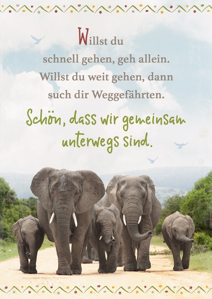 Postkarte - Weggefährten