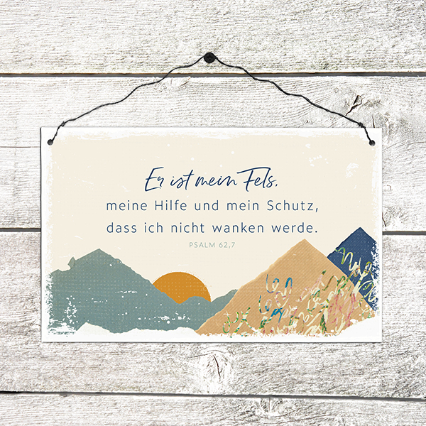 Holzschild groß - Fels