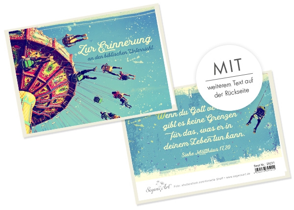 Faltkarte - Biblischer Unterricht - Gott vertrauen