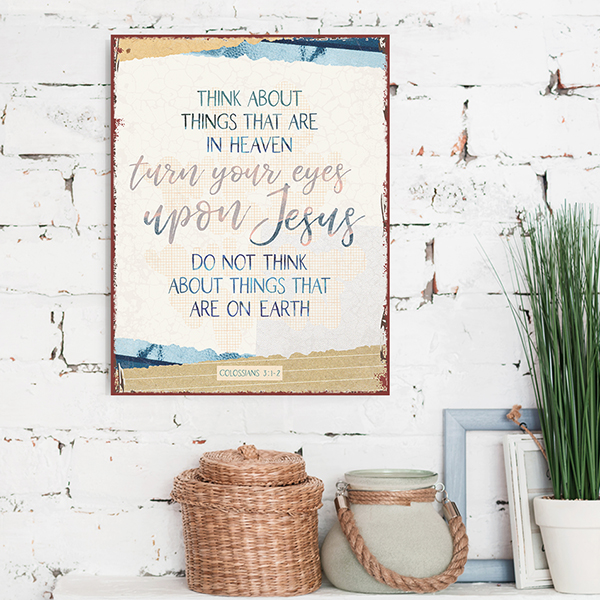 Metallschild groß - Turn your eyes