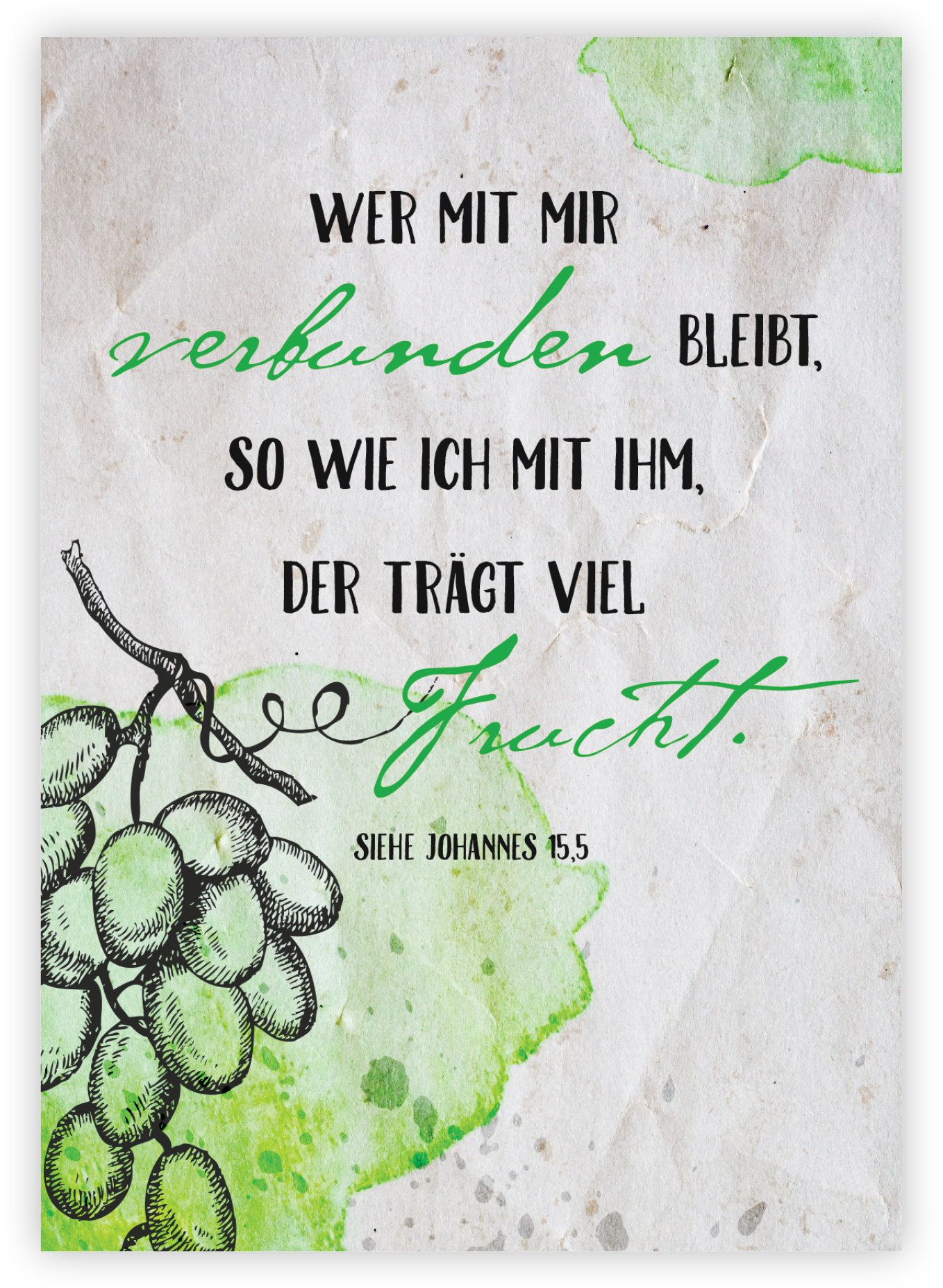 Postkarte - Mit mir verbunden