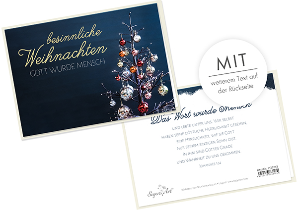 Faltkarte - Besinnliche Weihnachten (Baum)