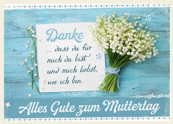 Faltkarte - Muttertag - Danke