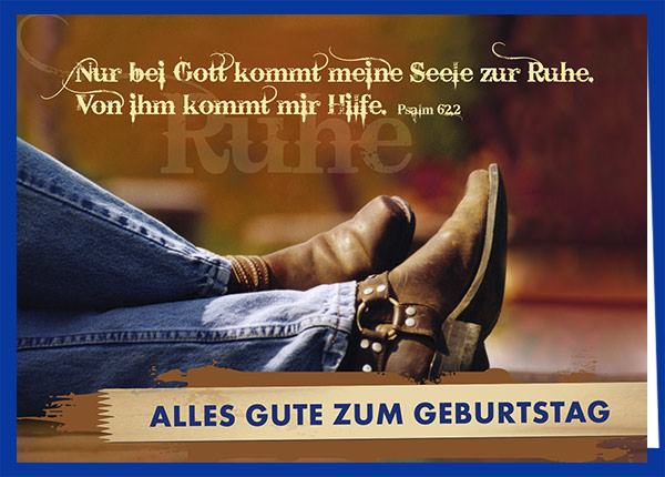 Faltkarte - zum Geburtstag - Nur bei Gott...