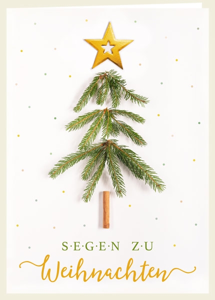 Faltkarte - Segen zu Weihnachten (Baum)