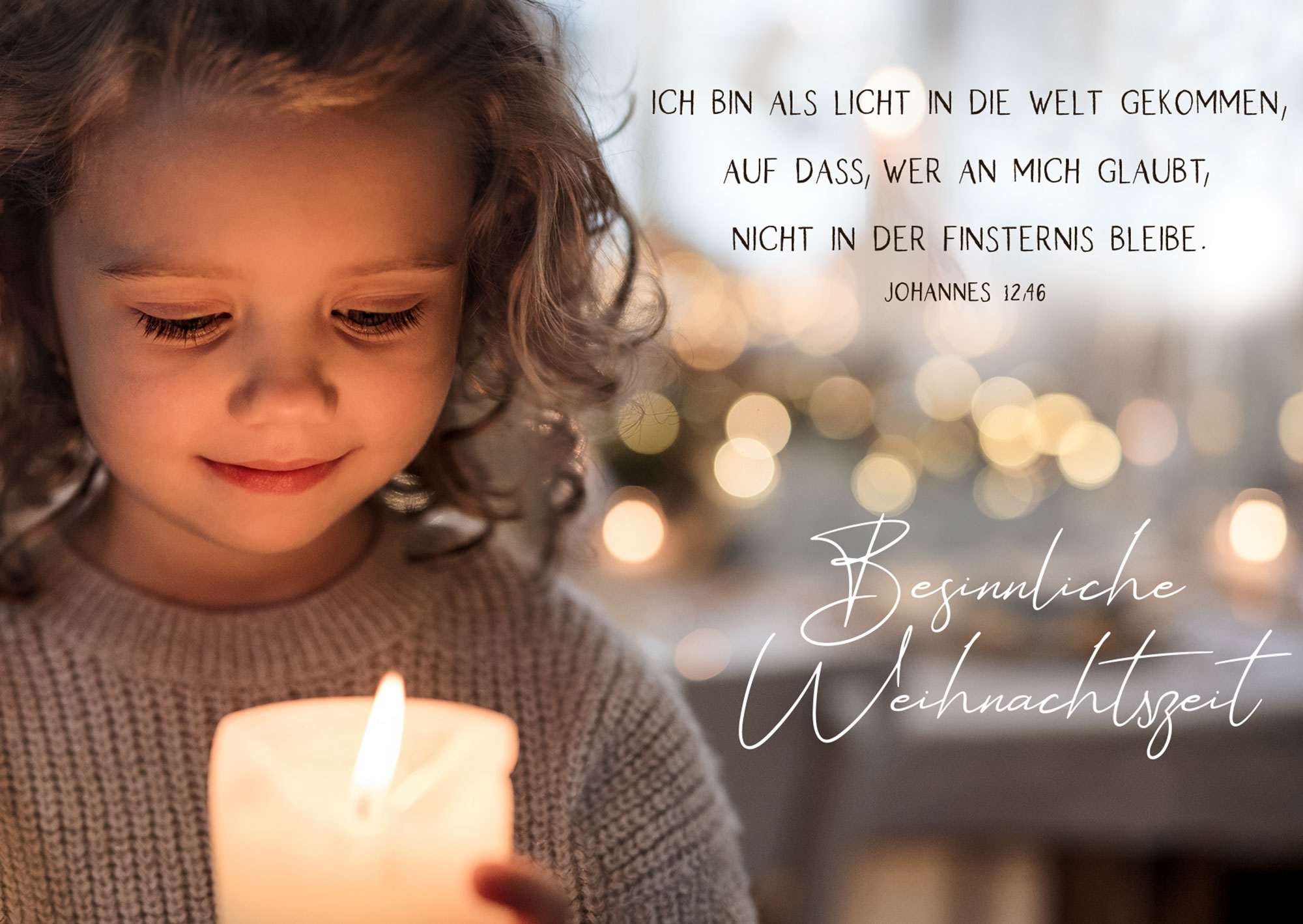Postkarte - Besinnliche Weihnachtszeit (Kind) – Weihnachten