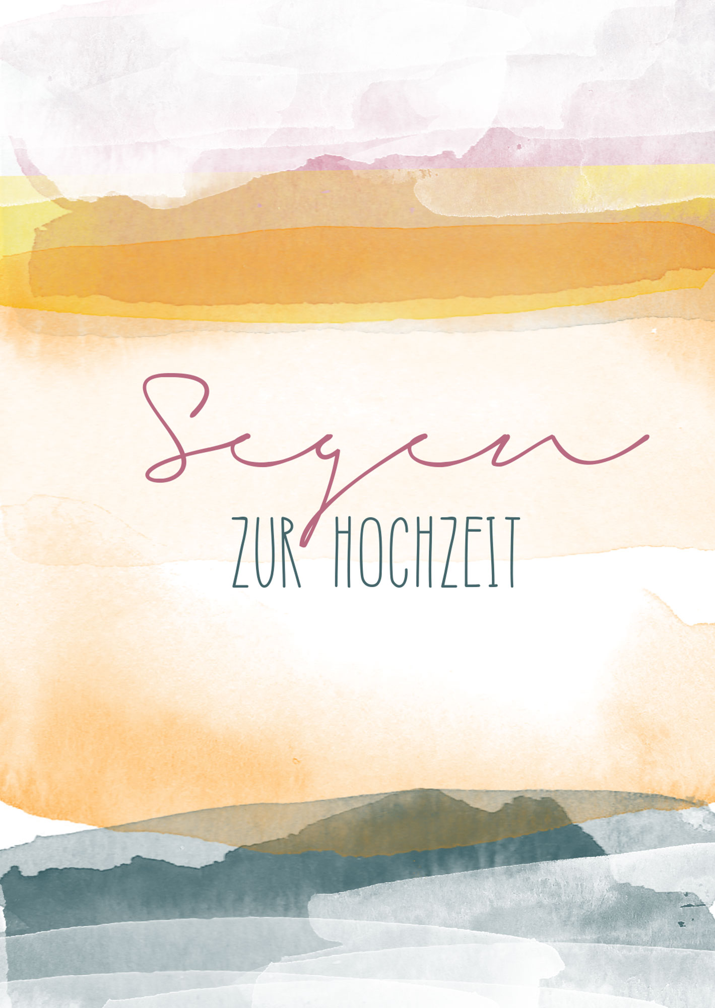 Faltkarte Naturpapier - Segen zur Hochzeit (Vergebt euch gegenseitig) – Hochzeit