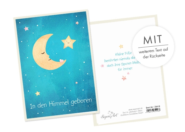 Faltkarte - In den Himmel geboren