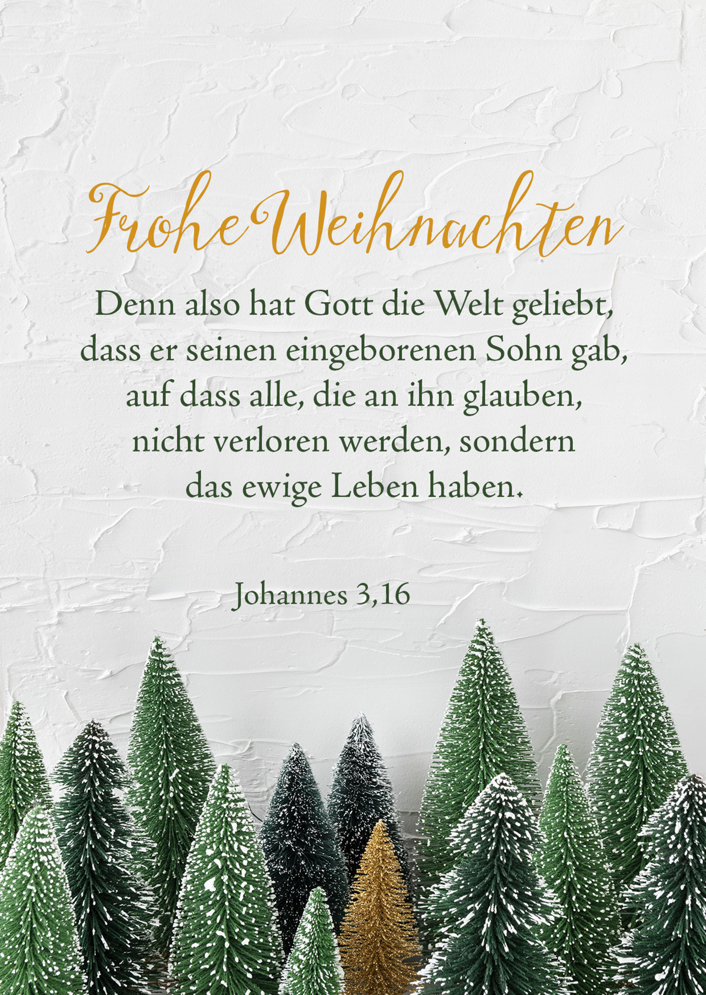 Faltkarte - Frohe Weihnachten (Also hat Gott die Welt geliebt)