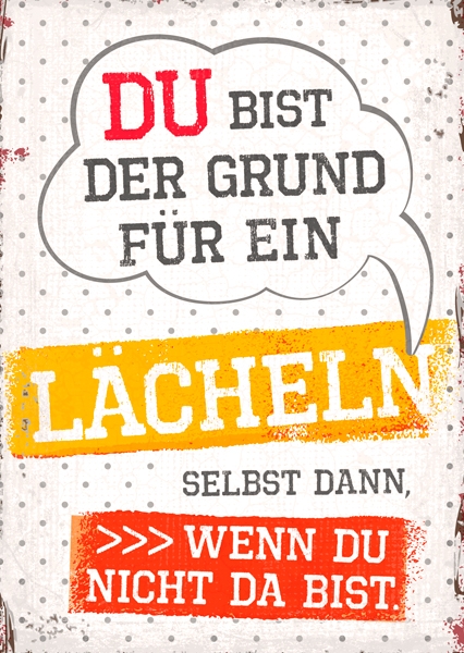 Postkarte - Grund für ein Lächeln