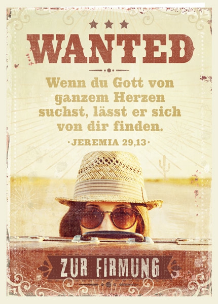 Faltkarte - Zur Firmung - Wanted
