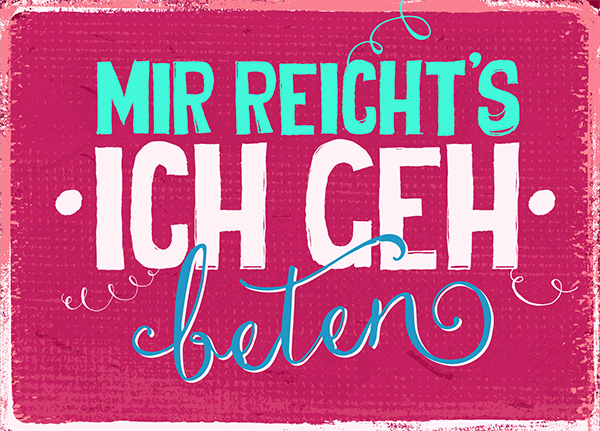 XL-Postkarte Big Blessing - Mir reicht's