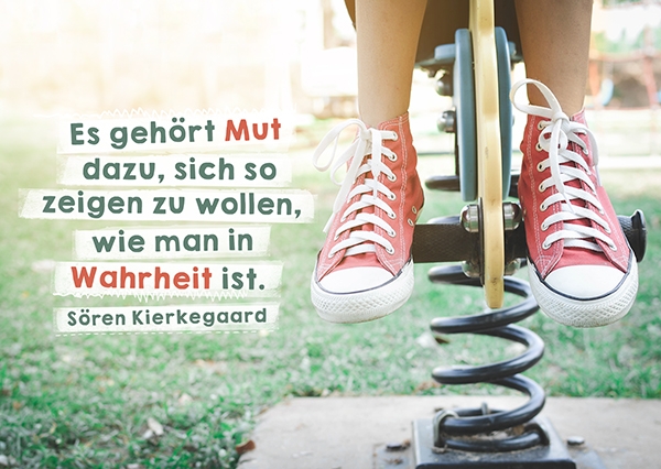 Postkarte - Es gehört Mut dazu