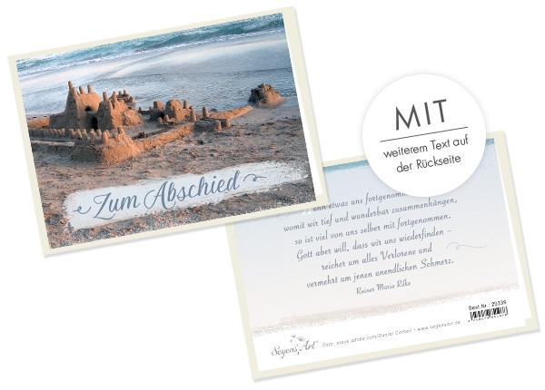 Faltkarte - Zum Abschied - Fortgenommen