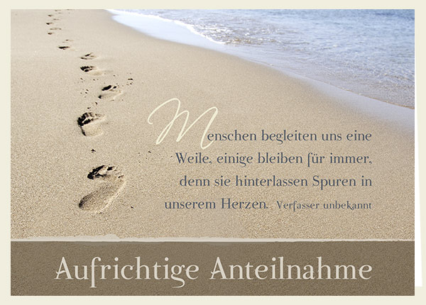 Faltkarte - Aufrichtige Anteilnahme