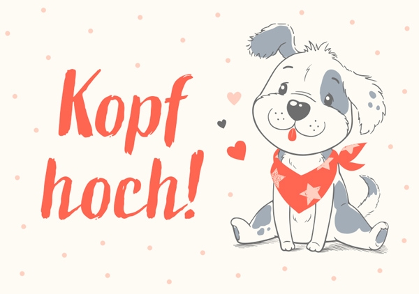 Mini - Kopf hoch (Hund)