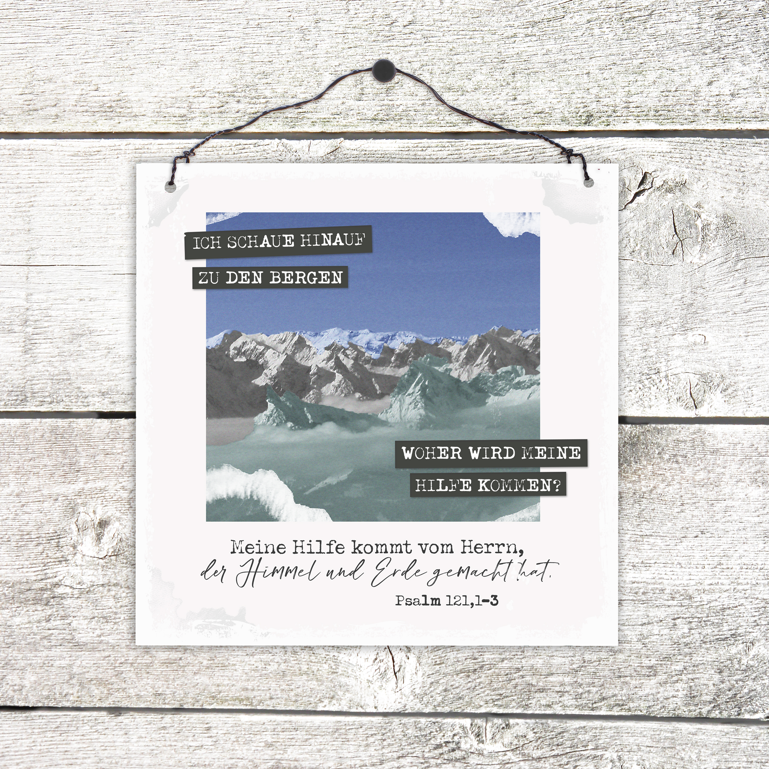 Holzschild klein - Berge