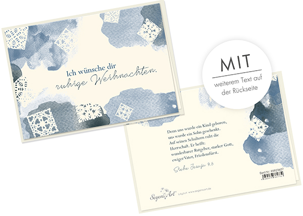 Faltkarte Naturpapier - Ruhige Weihnachten