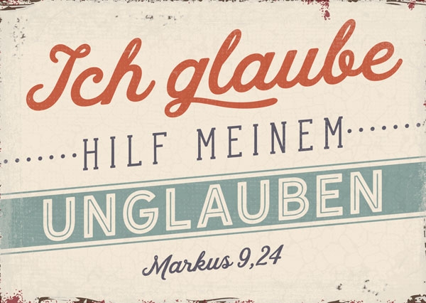 Postkarte - Ich glaube (Vintage)