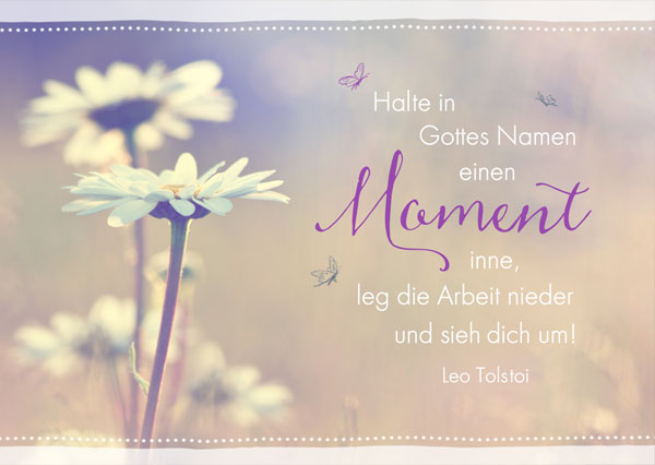 Postkarte - Einen Moment