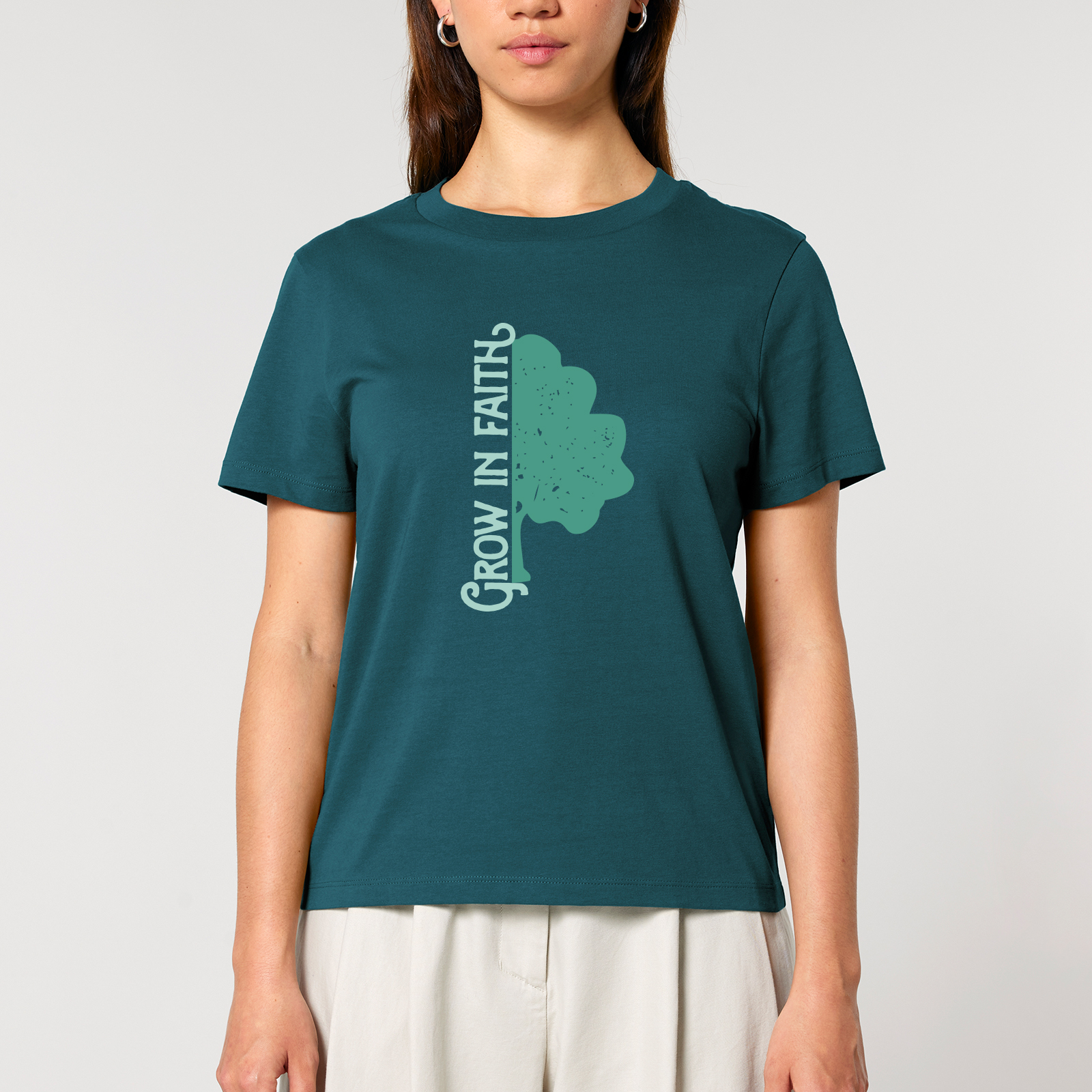 T-Shirt grow (petrol)-XL