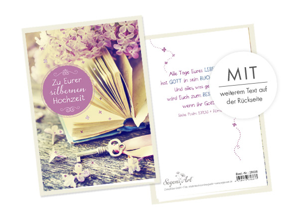 Faltkarte - Zu Eurer silbernen Hochzeit