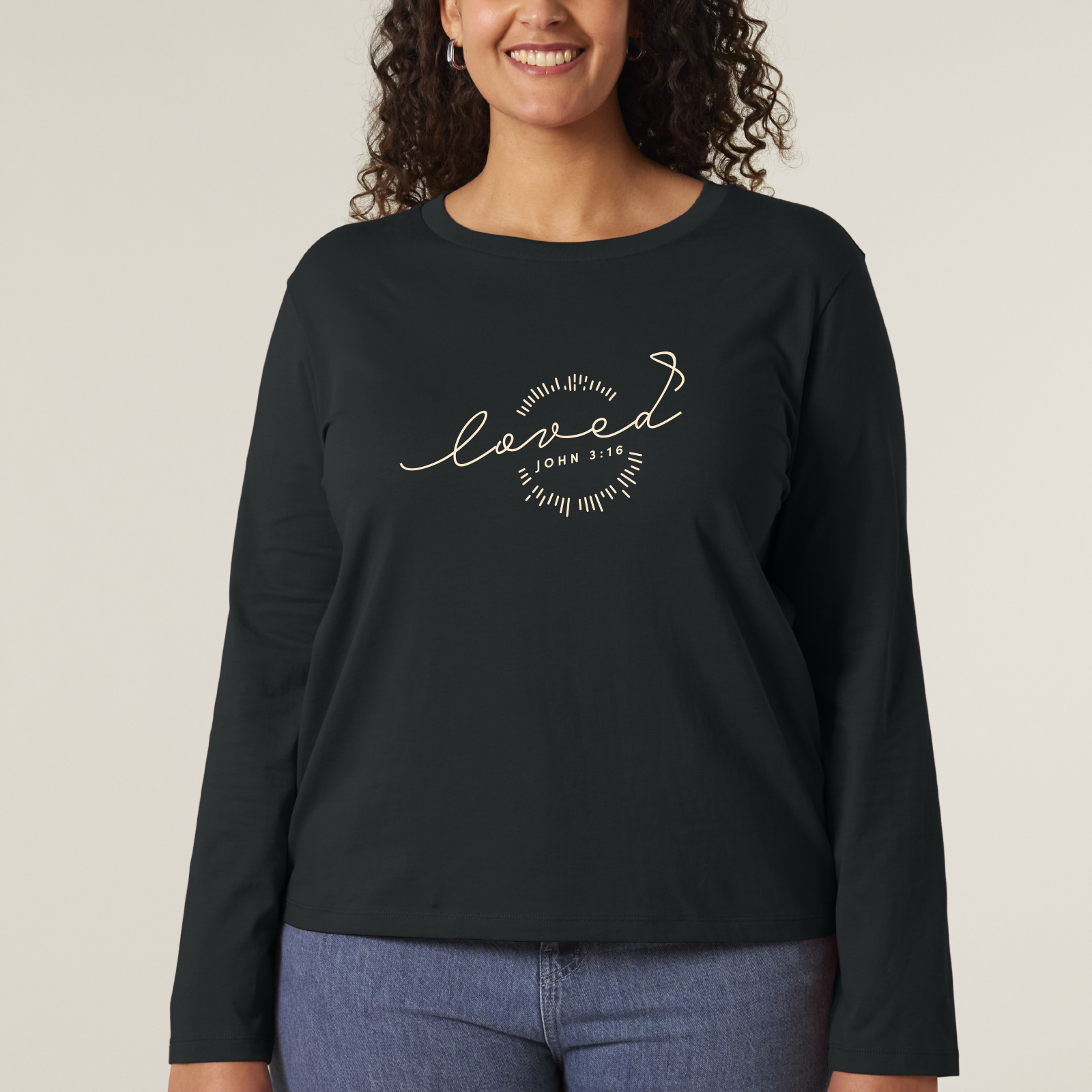 Longsleeve loved (black)-XL