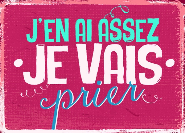 XL-Postkarte Big Blessing - Je vais prier