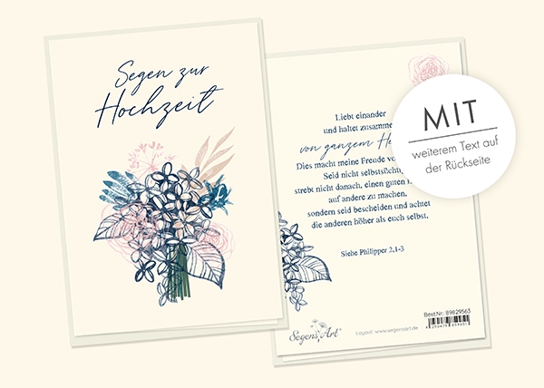 Faltkarte Naturpapier - Segen zur Hochzeit - Liebt einander