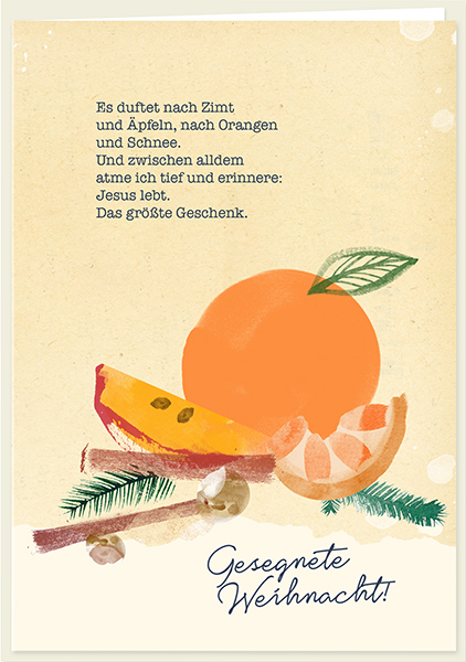 Faltkarte Naturpapier - Es duftet nach Zimt
