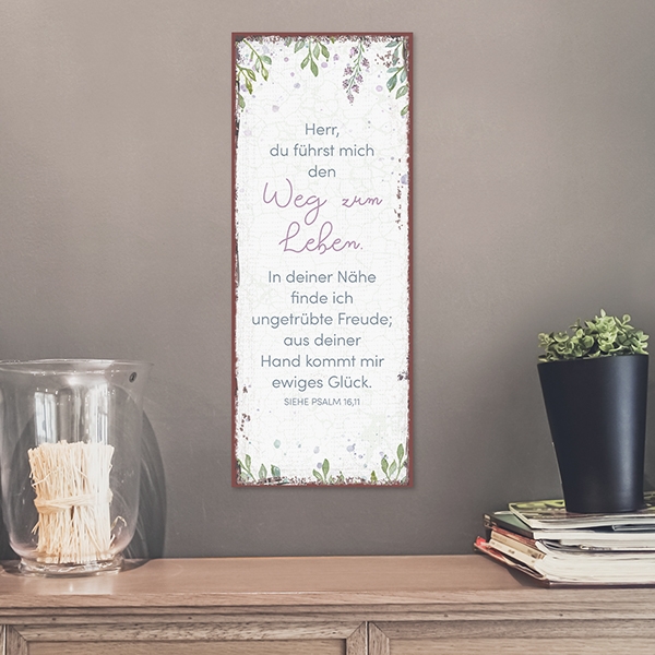 Metallschild lang - Herr, du führst mich