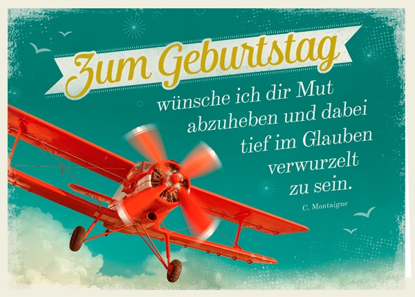 Faltkarte - Zum Geburtstag - Abheben