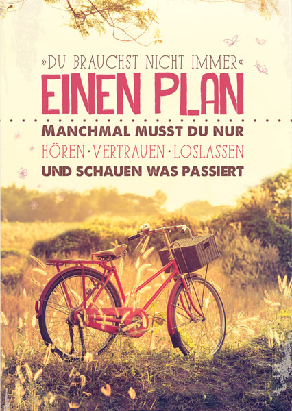 Postkarte - Einen Plan
