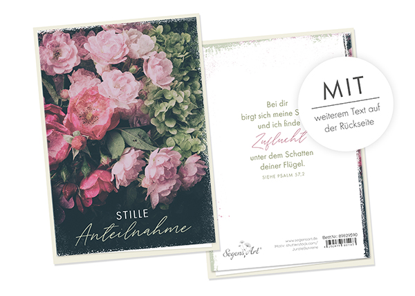 Faltkarte - Stille Anteilnahme - Zuflucht